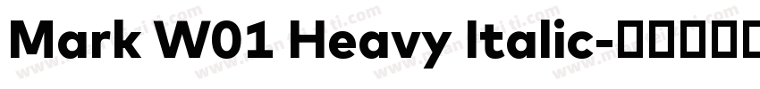 Mark W01 Heavy Italic字体转换